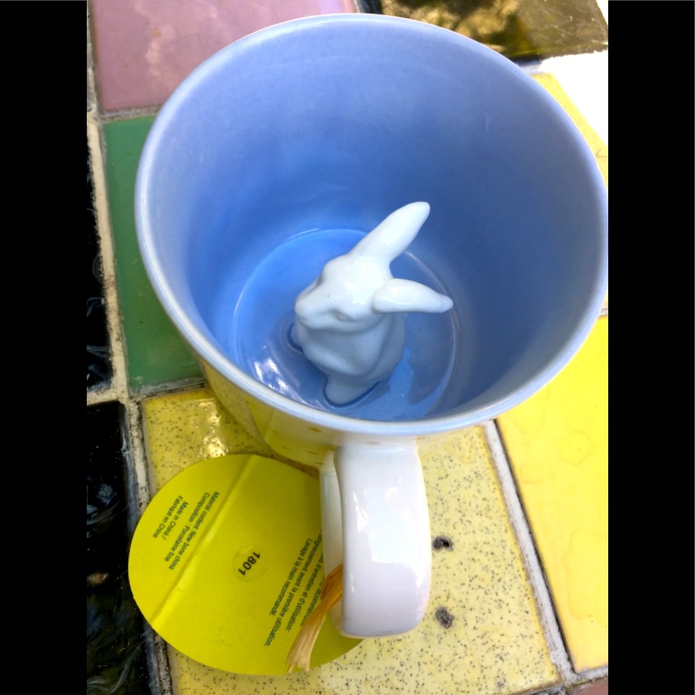 MUGSHOTZ BUNNY MUG PERIWINKLE BLUE